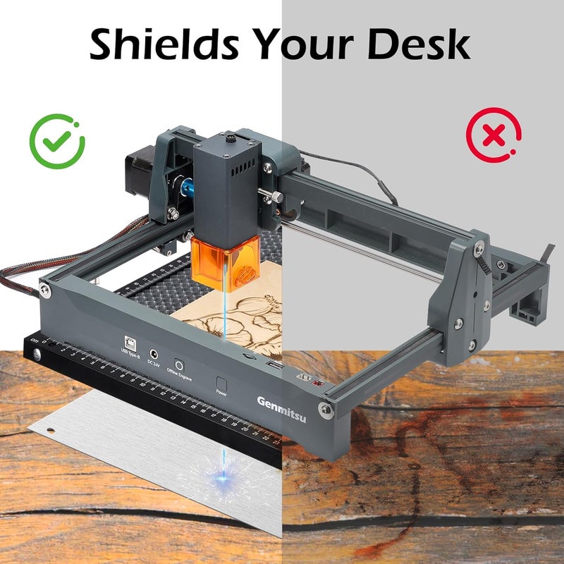 Genmitsu Honeycomb Laser Bed, 12.4" x 11.1" Perfect fit for Kortek Laser Engraver and Cutter Machine, Laser Engrave Accessories Bed Table for Fast Heat Dissipation and Desk Protection - Image 5